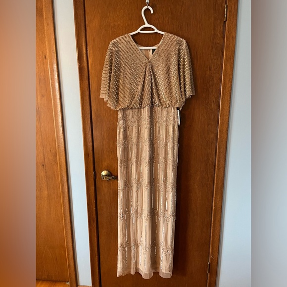Champagne Gold Adrianna Papell dress - Picture 2 of 6